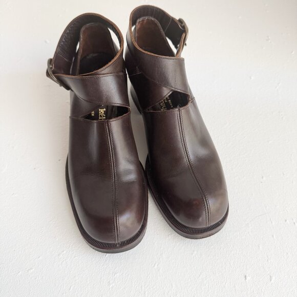 Vintage Stephane Kelian Brown Leather Loafers Made in France 5.5 - Picture 3 of 7